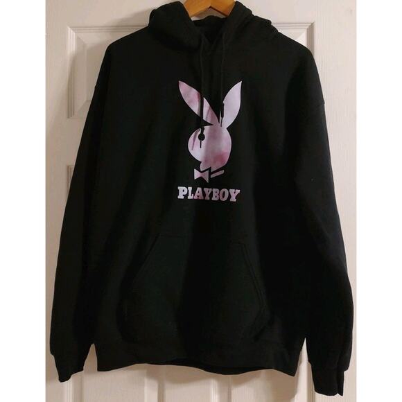 Black Hoodie with Pink Logo - Picture 1 of 5